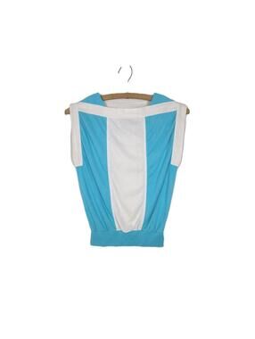 70s Color Block Shirt Patchwork Vintage Tank Top Knit Tshirt Juniors M Nuggets